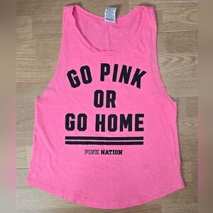 PINK Victoria's Secret Heather Pink Logo Tank